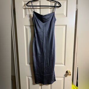 Express Satin Midi Slip Dress